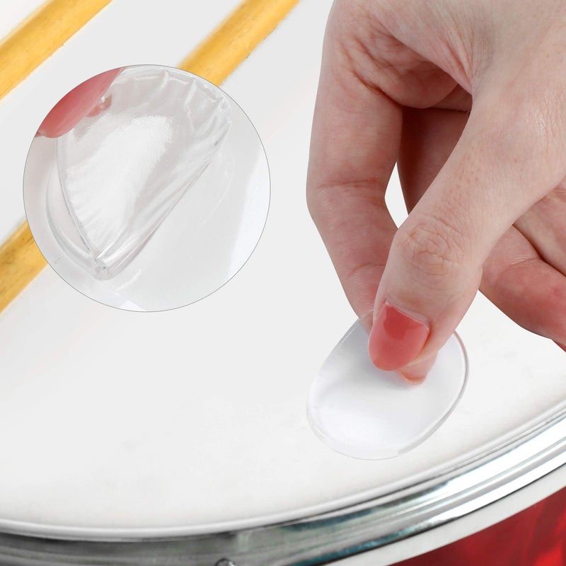 Fiada 30 Pieces Drum Dampeners Gels Silicone Gel Pads Soft Drum Dampeners for Cymbals Tone Control(Transparent White) - Image 2